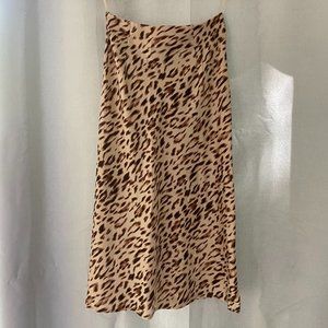 American Eagle Studio Leopard Print Slip Skirt - Size Medium